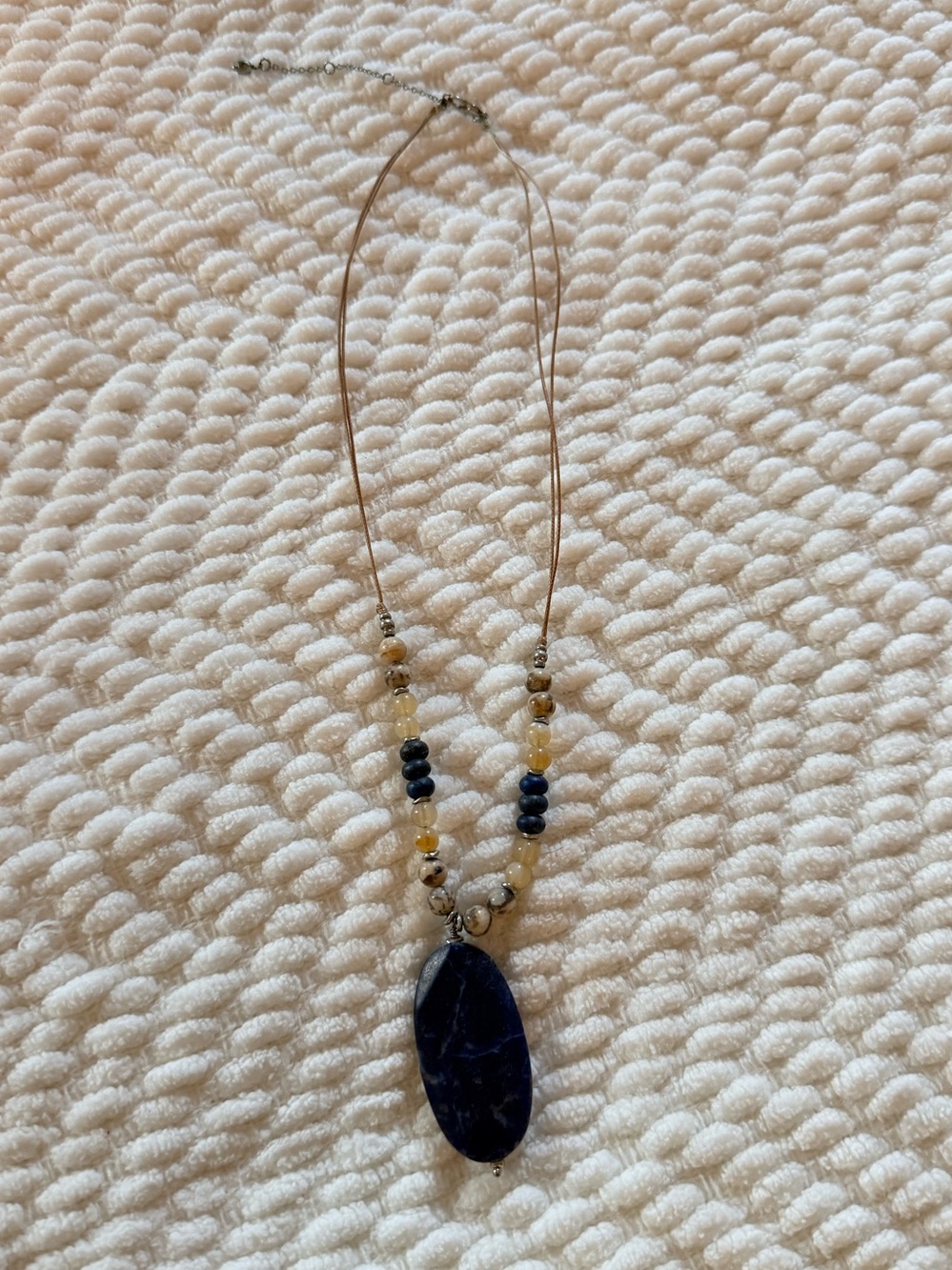 J Jill Handcrafted Blue Lapis Stone Pendant Necklace - Women's Jewelry